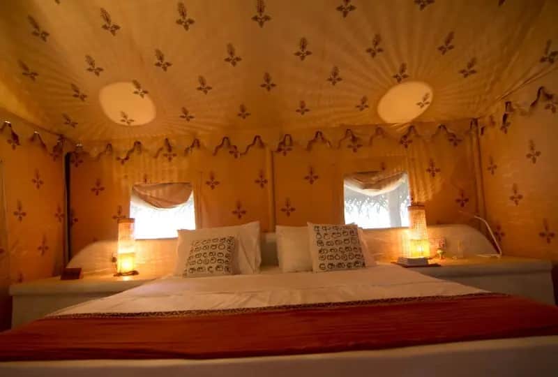 Inside the Family Tent at Dolphin Beach Resort, Kalpitiya