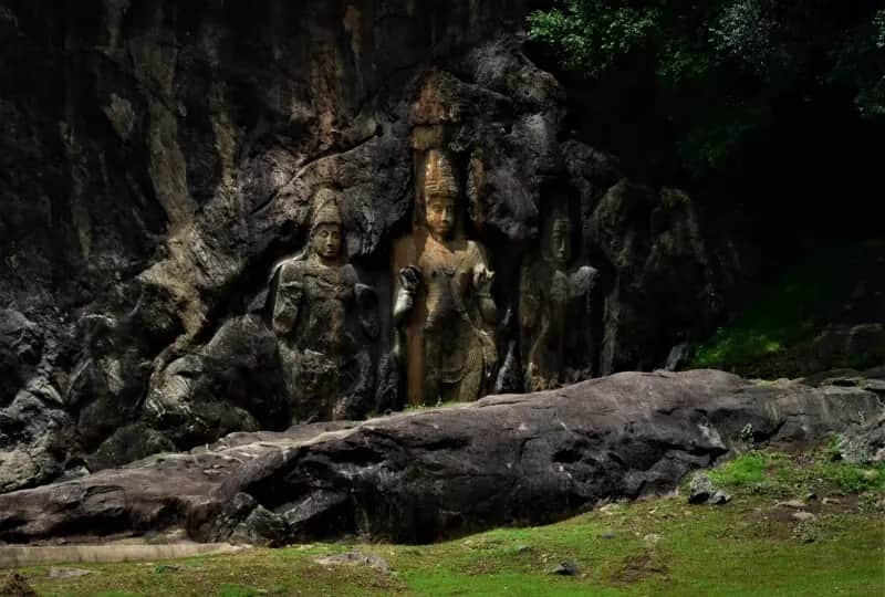 A view of Buduruwayaya Archaeological Site in Wasgamuwa, Sri Lanka