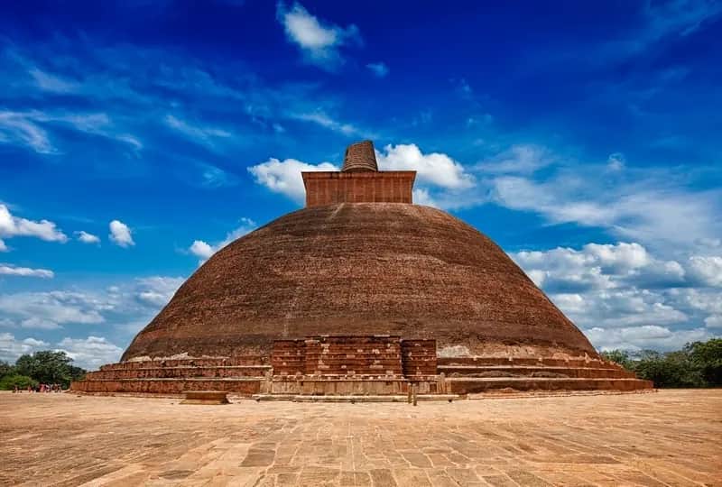 A view of Jetavanaramaya Stupa in Anuradhapura, Sri Lanka