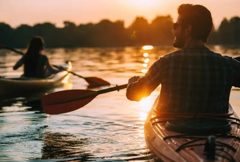 Kayaking in Tangalle Lagoon, one of the things to do in Sri Lanka