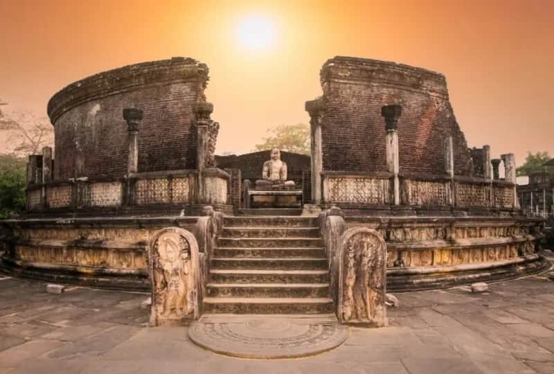 A view of Polonnaruwa Vatadage and the Quadrangle, Sri Lanka