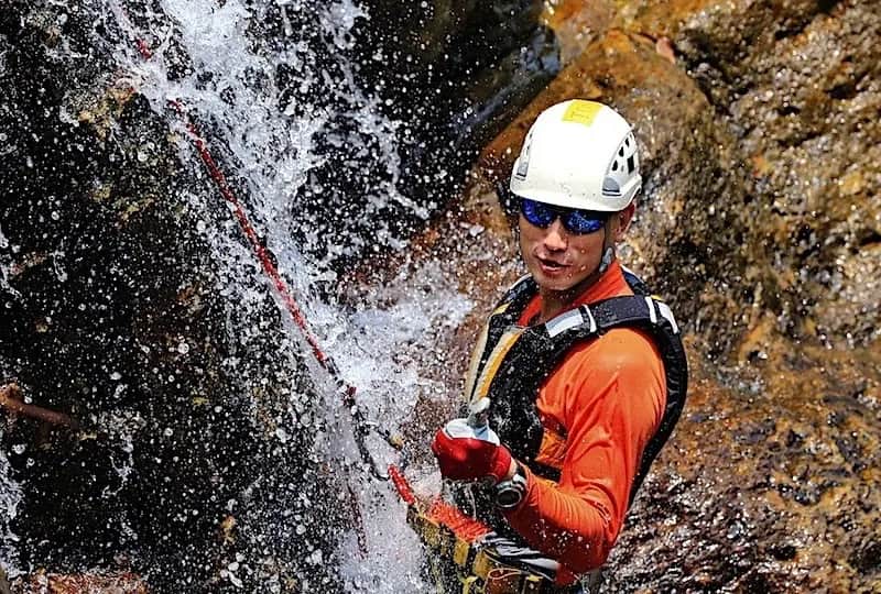 Water Abseiling in Kitulgala Forest Reserve, Sri Lanka